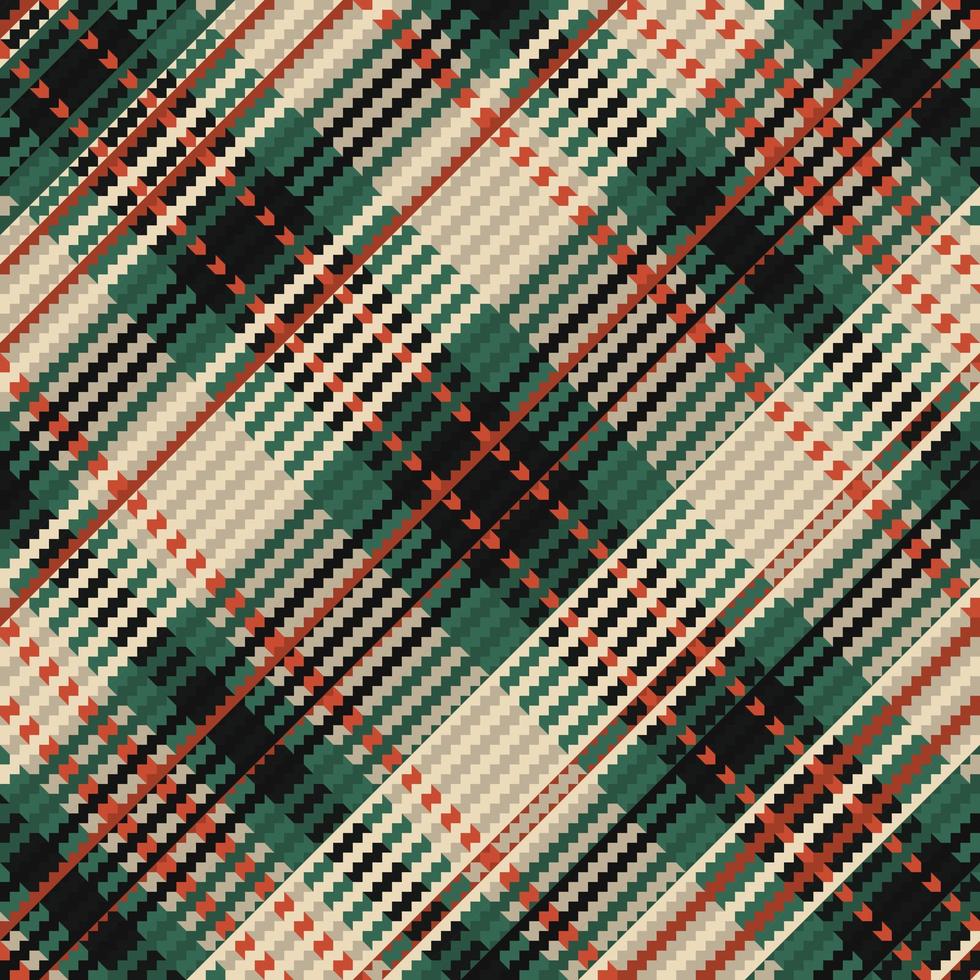 Tartan plaid pattern with dark color. vector