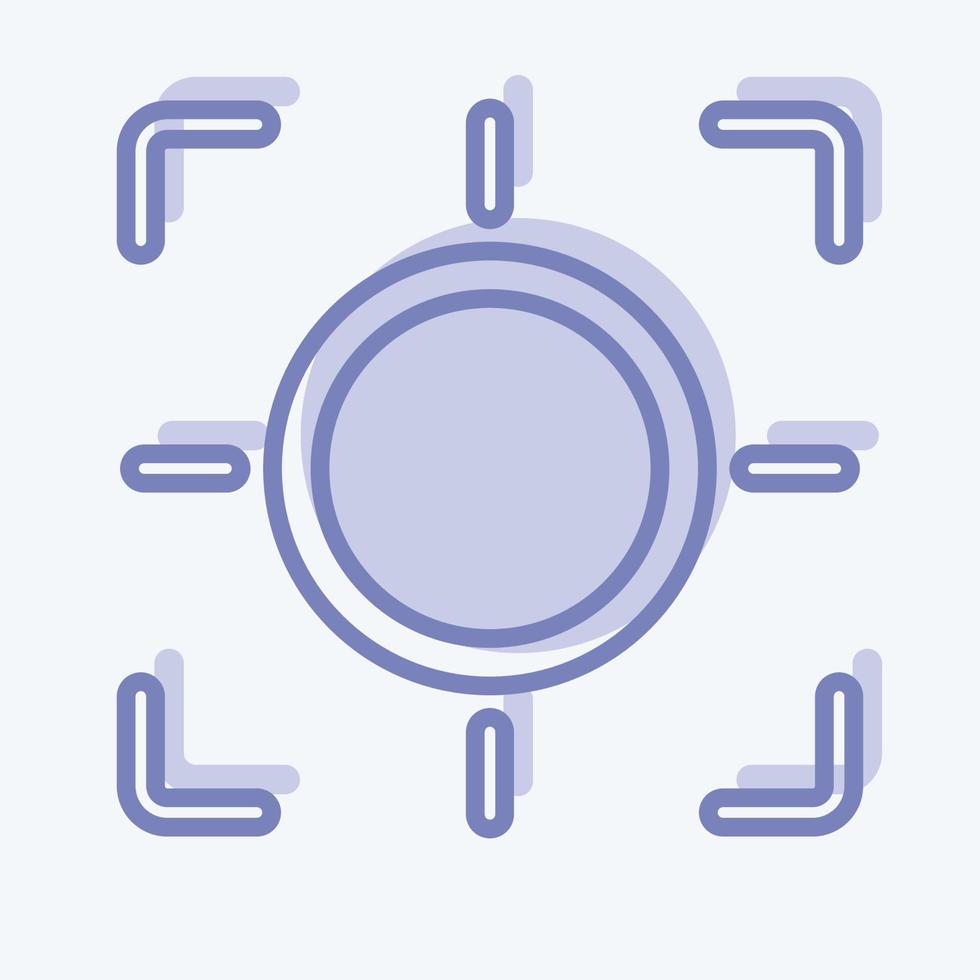 Icon Zoom. related to Photography symbol. two tone style. simple design editable. simple illustration vector
