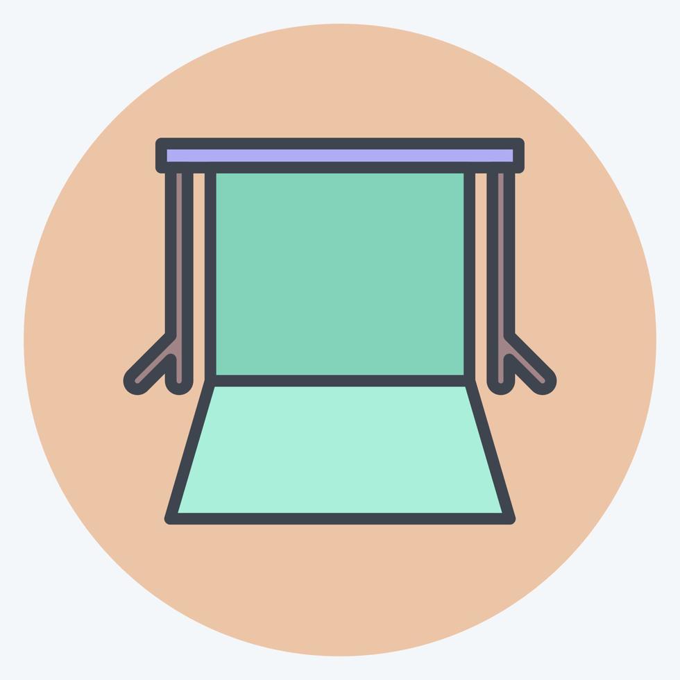 Icon Background Supports. related to Photography symbol. color mate style. simple design editable. simple illustration vector