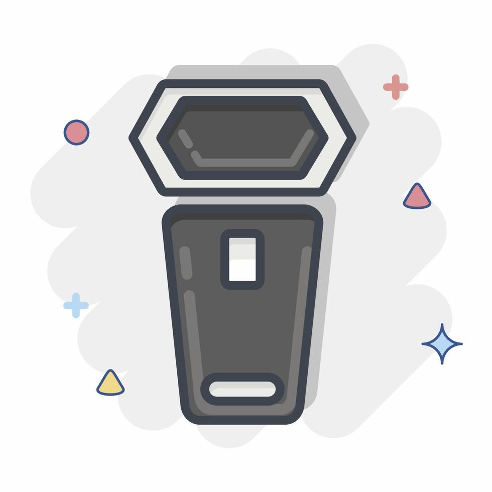 Icon On Camera Lighting. related to Photography symbol. Comic Style. simple design editable. simple illustration vector