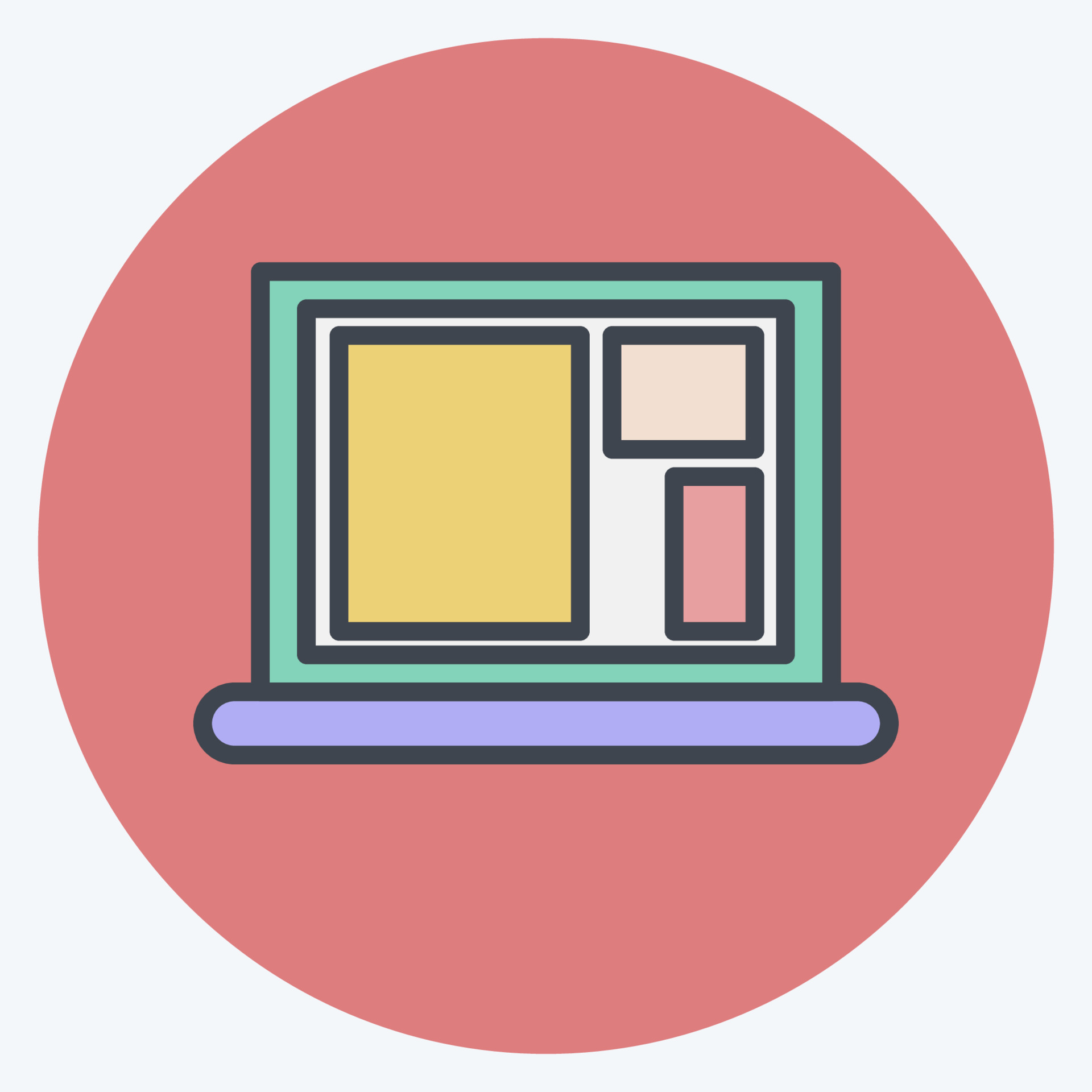 Icon photo software related to photography symbol color mate style