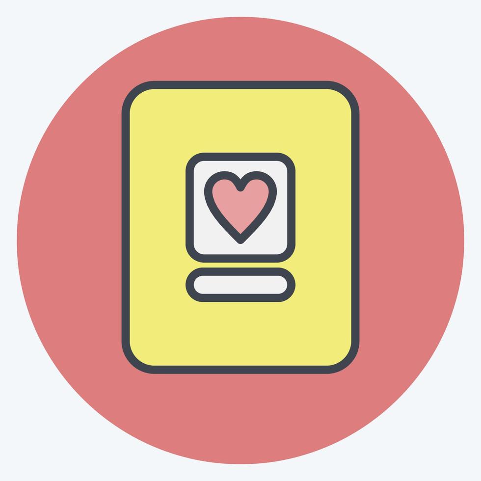 Icon Photo Album. related to Photography symbol. color mate style. simple design editable. simple illustration vector