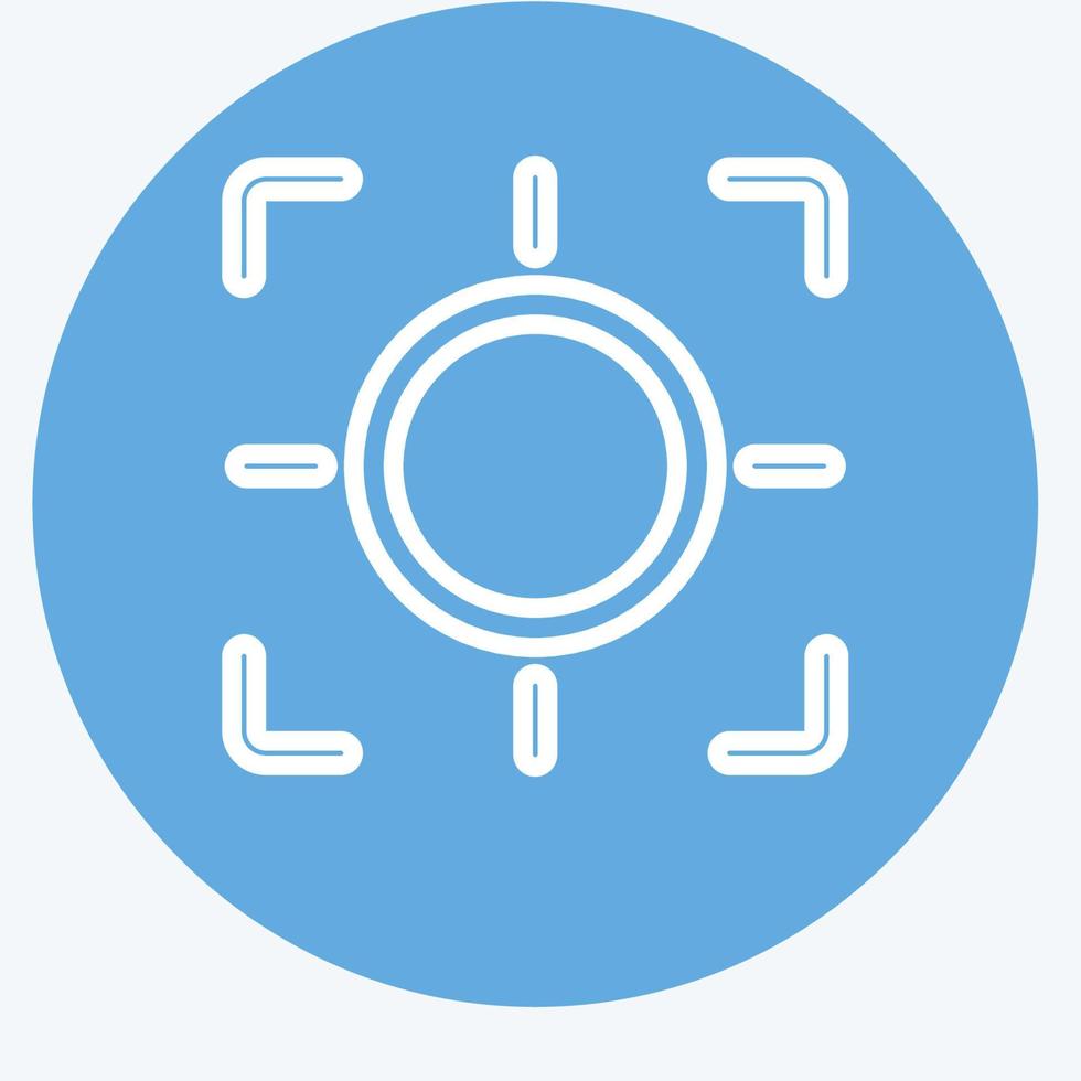 Icon Zoom. related to Photography symbol. blue eyes style. simple design editable. simple illustration vector