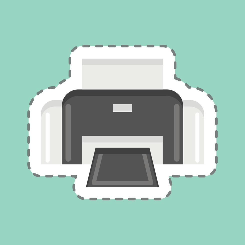Icon Photo Printer. related to Photography symbol. Glossy Style. simple design editable. simple illustration vector