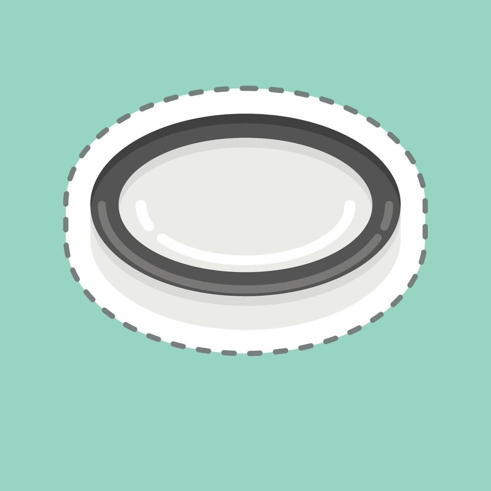 Sticker line cut Lens Filter. related to Photography symbol. simple design editable. simple illustration vector