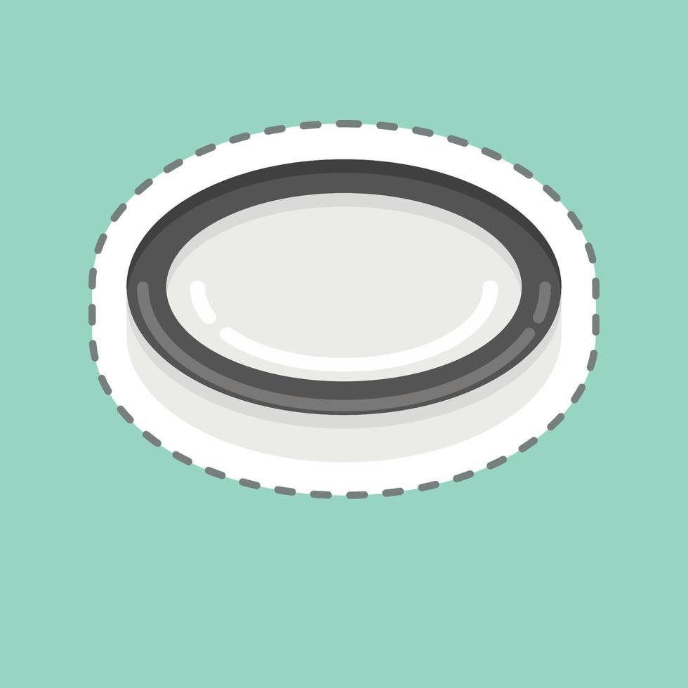 Sticker line cut Lens Filter. related to Photography symbol. simple design editable. simple illustration vector