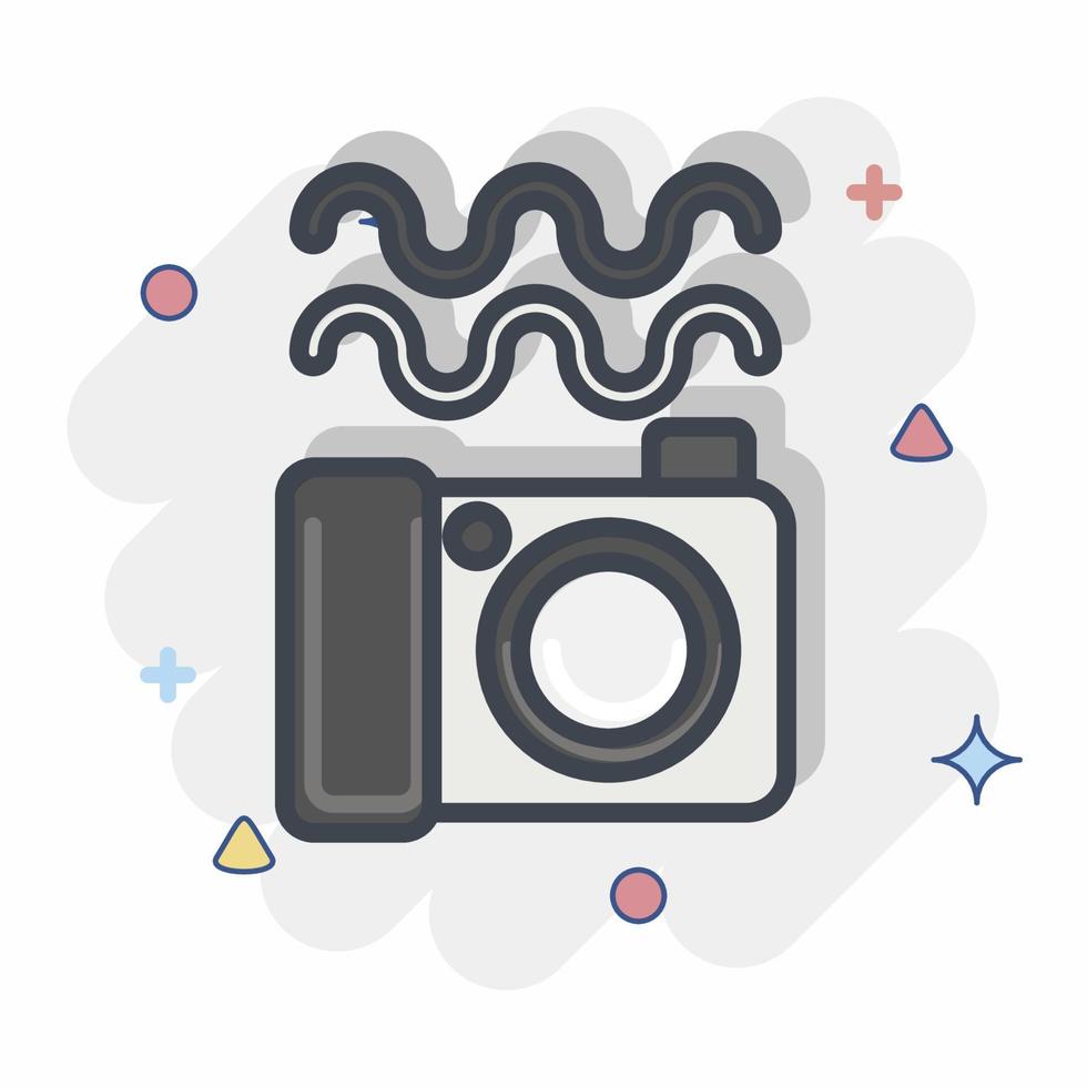 Icon Underwater Photography. related to Photography symbol. Comic Style. simple design editable. simple illustration vector