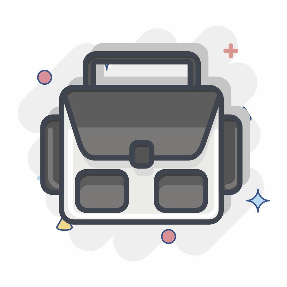 bolsa de fotografía de icono. relacionado con el símbolo de la fotografía. estilo cómico diseño simple editable. ilustración sencilla vector