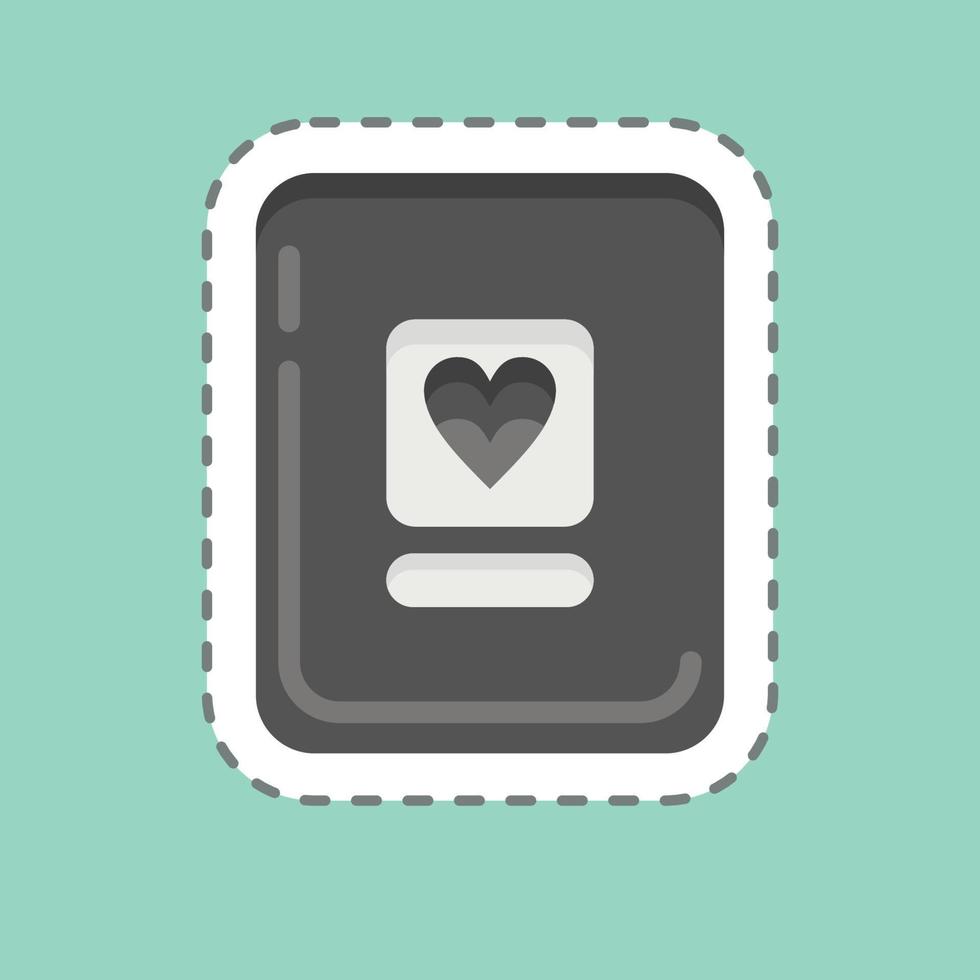 Sticker line cut Photo Album. related to Photography symbol. simple design editable. simple illustration vector