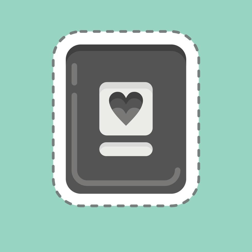 Sticker line cut Photo Album. related to Photography symbol. simple design editable. simple illustration vector