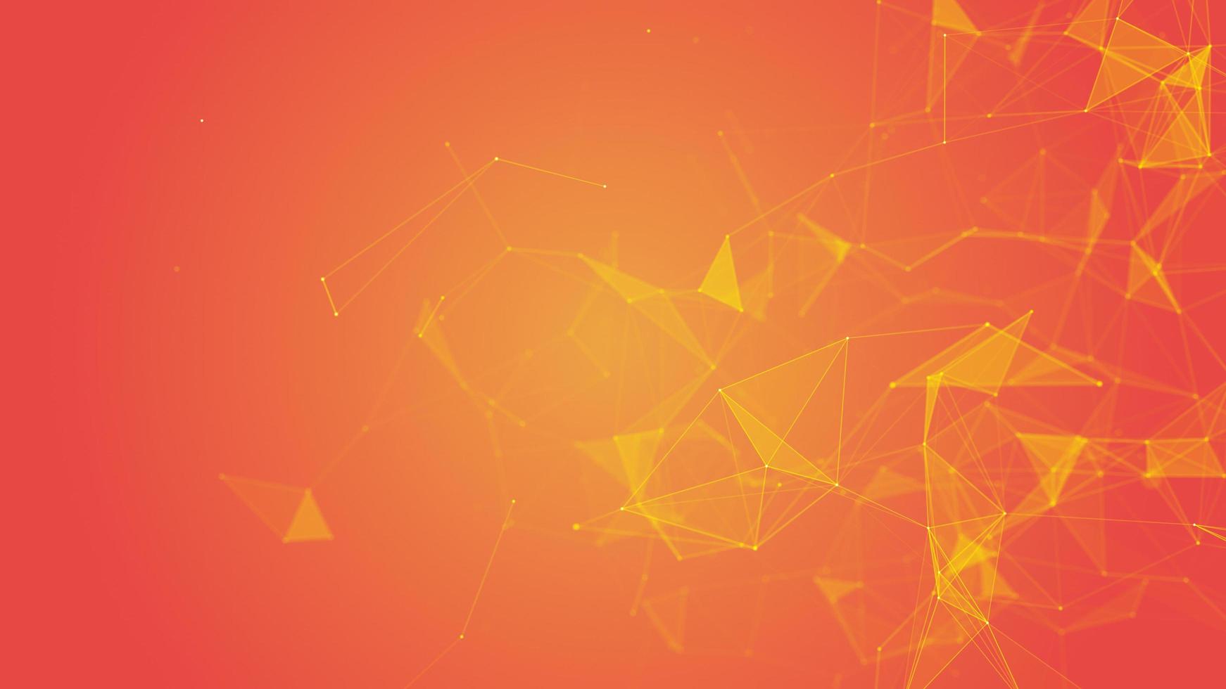 Abstract bright background with yellow moving lines and dots. Network connection. Internet connection worldwide. The concept of big data. 3d rendering. photo