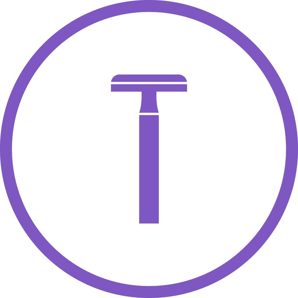 Unique Shaving Blade Vector Glyph Icon