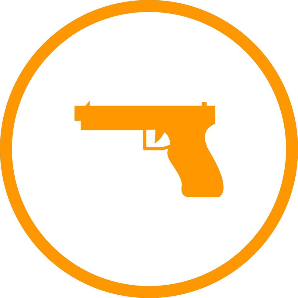 icono de glifo de vector de arma única