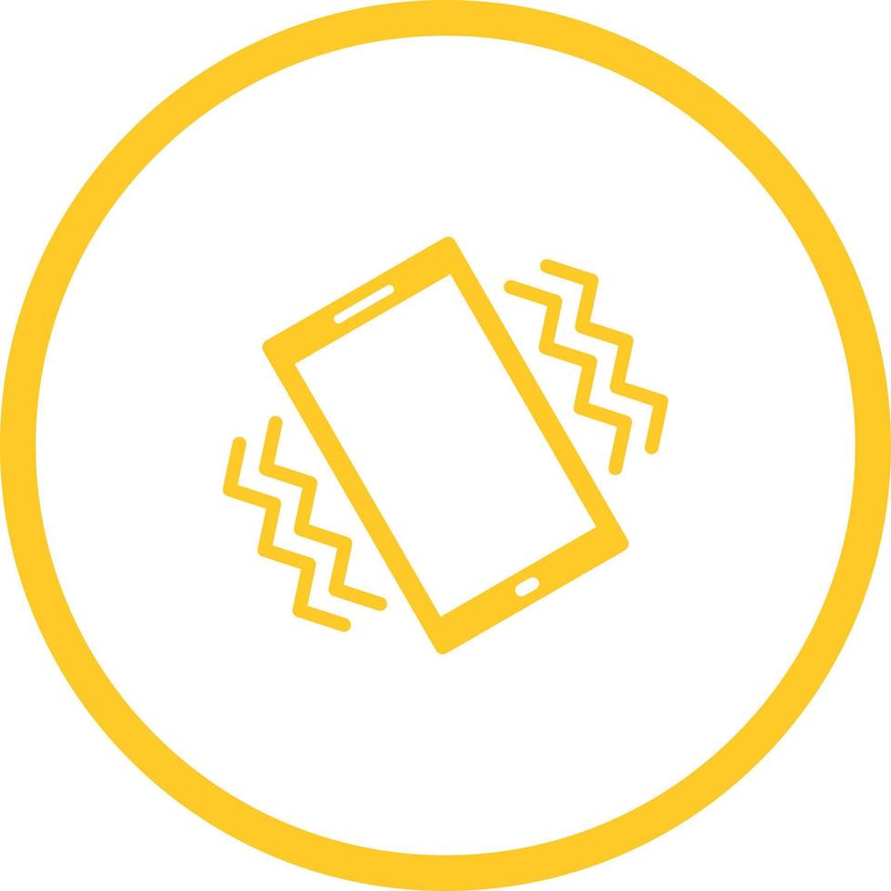 Unique Vibration Mode Vector Glyph Icon