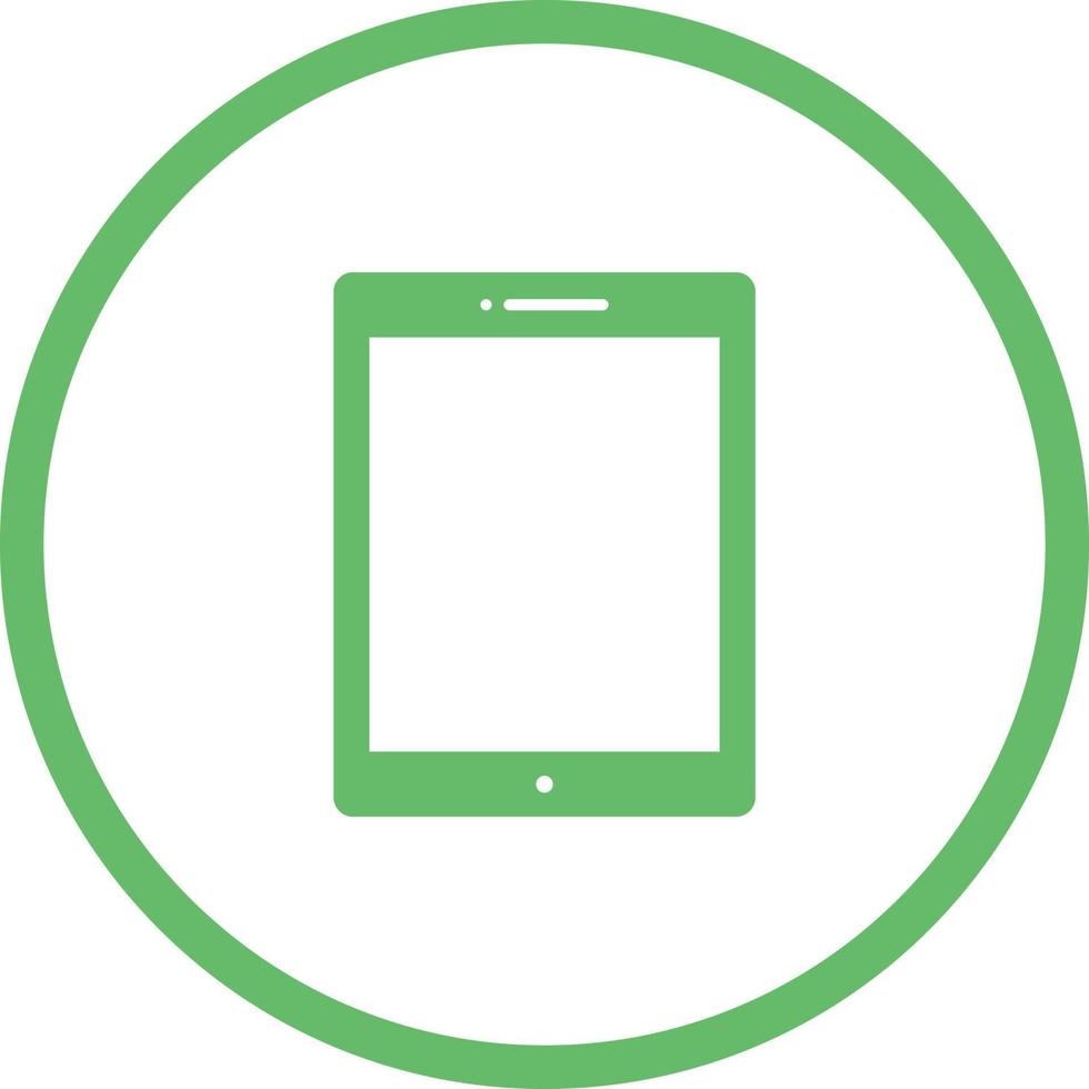 Unique Tablet Vector Glyph Icon