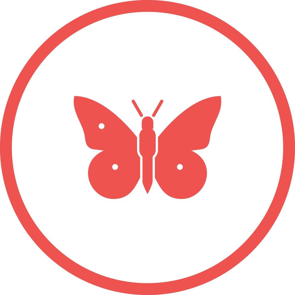 icono de vector de glifo de mariposa único