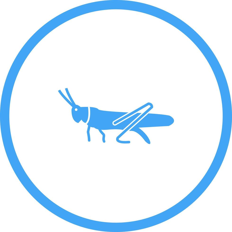 Unique grasshopper Glyph Vector Icon