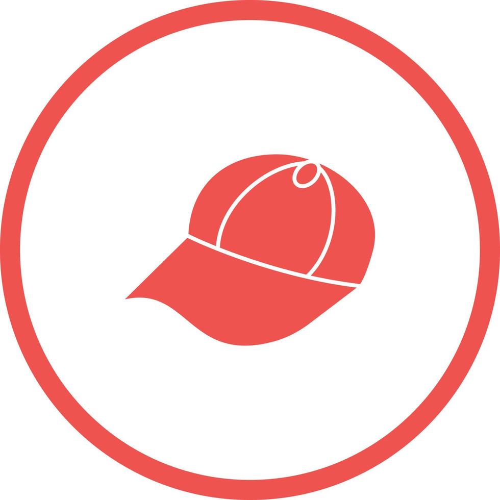 Unique Summer Cap Vector Glyph Icon