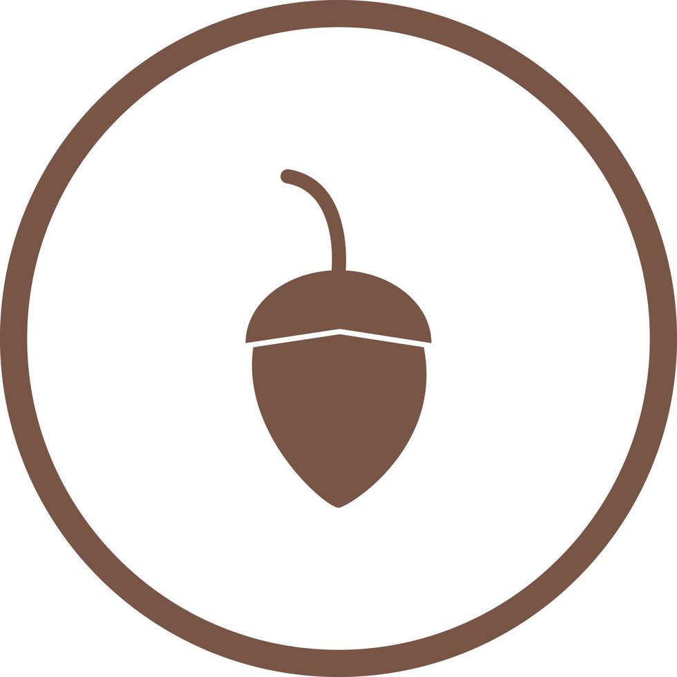 Unique Acorn Vector Glyph Icon