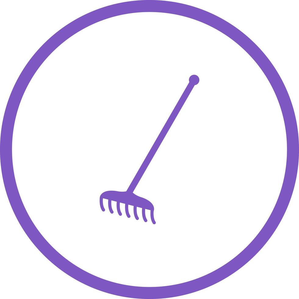 Unique Rake Vector Glyph Icon