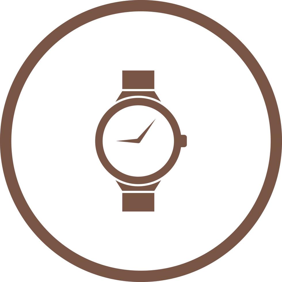 Unique Casual Watch Vector Glyph Icon