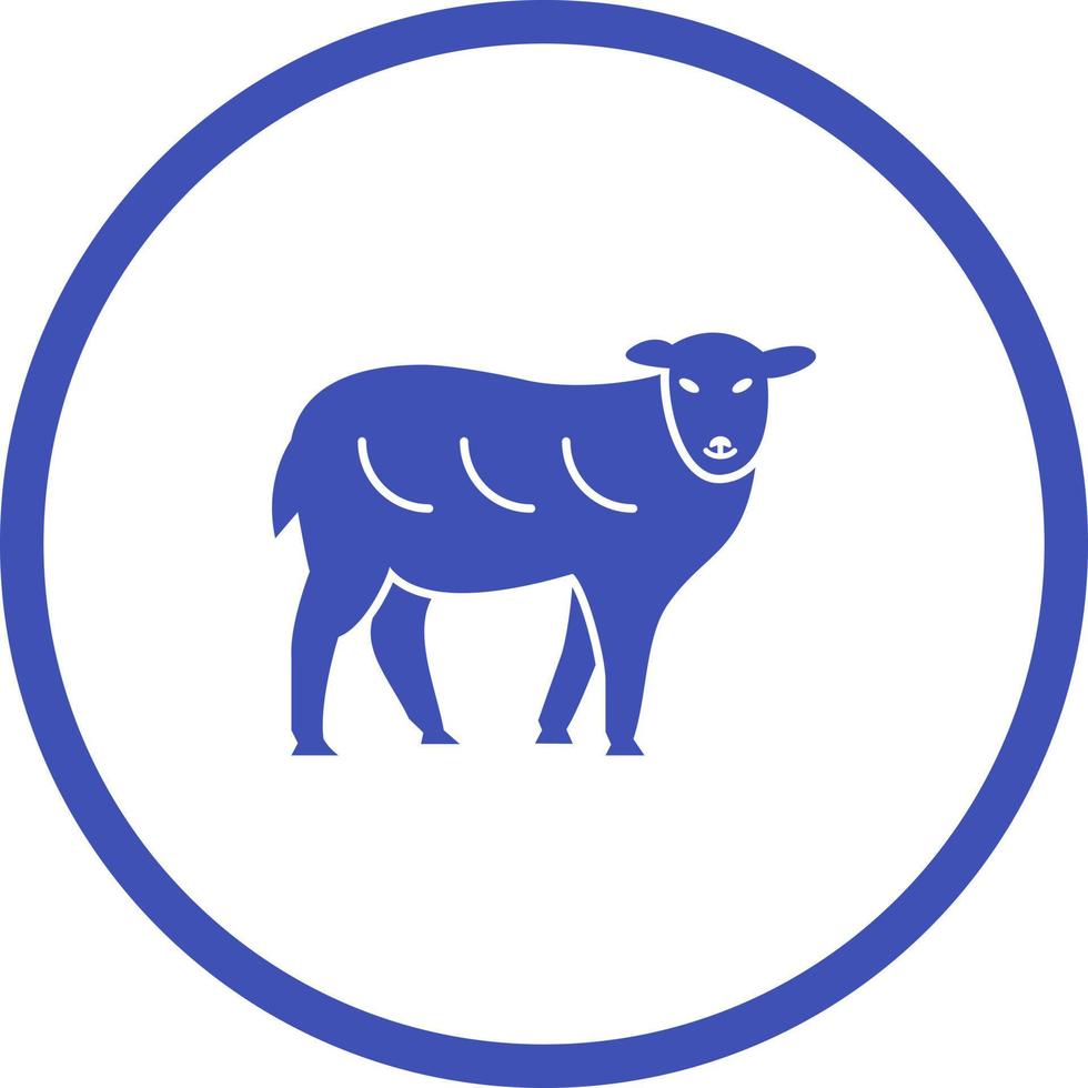 Sheep Unique Vector Glyph Icon