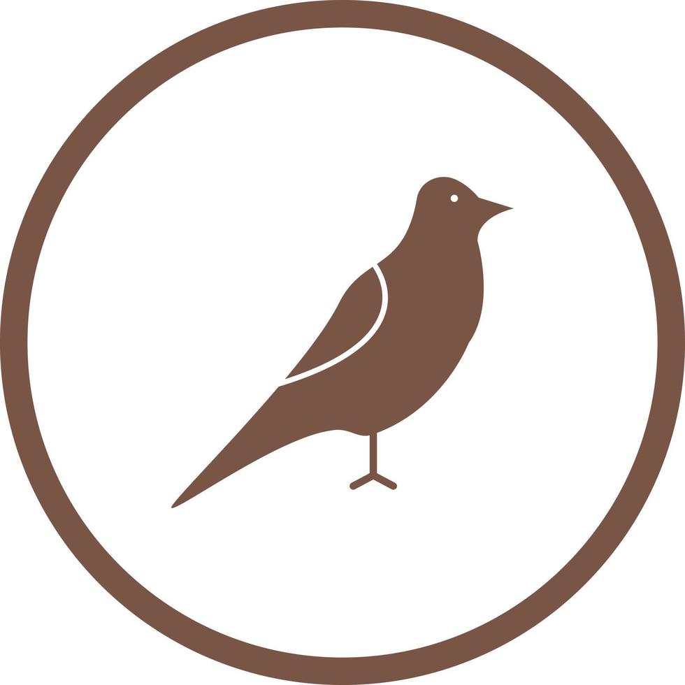 Unique Bird Vector Glyph Icon
