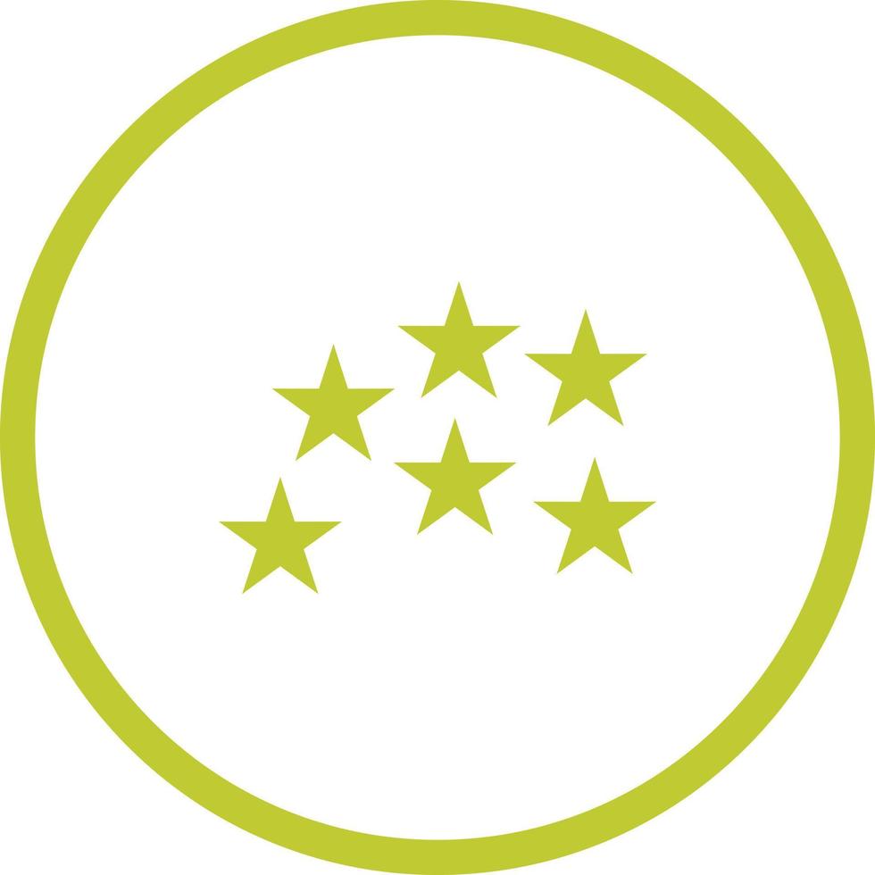 Unique Stars Vector Glyph Icon