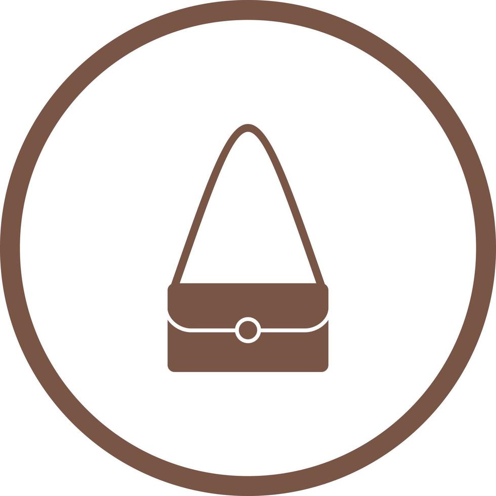 Unique Shoulder Bag Vector Glyph Icon