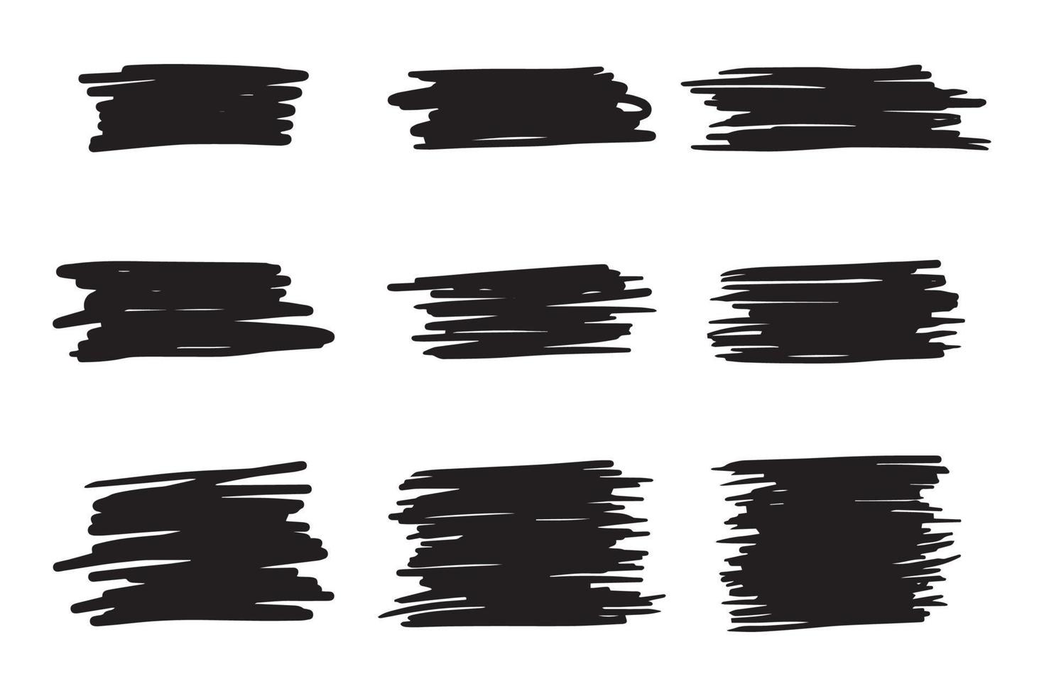 Black Distress Brushes. Grunge Texture. Splash Banner. vector illustration.