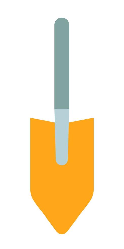 Shovel, spade vector illustration. Flat style garden hand shovel isolated on white background. Garden tool, equipment for farm, summer utensil.
