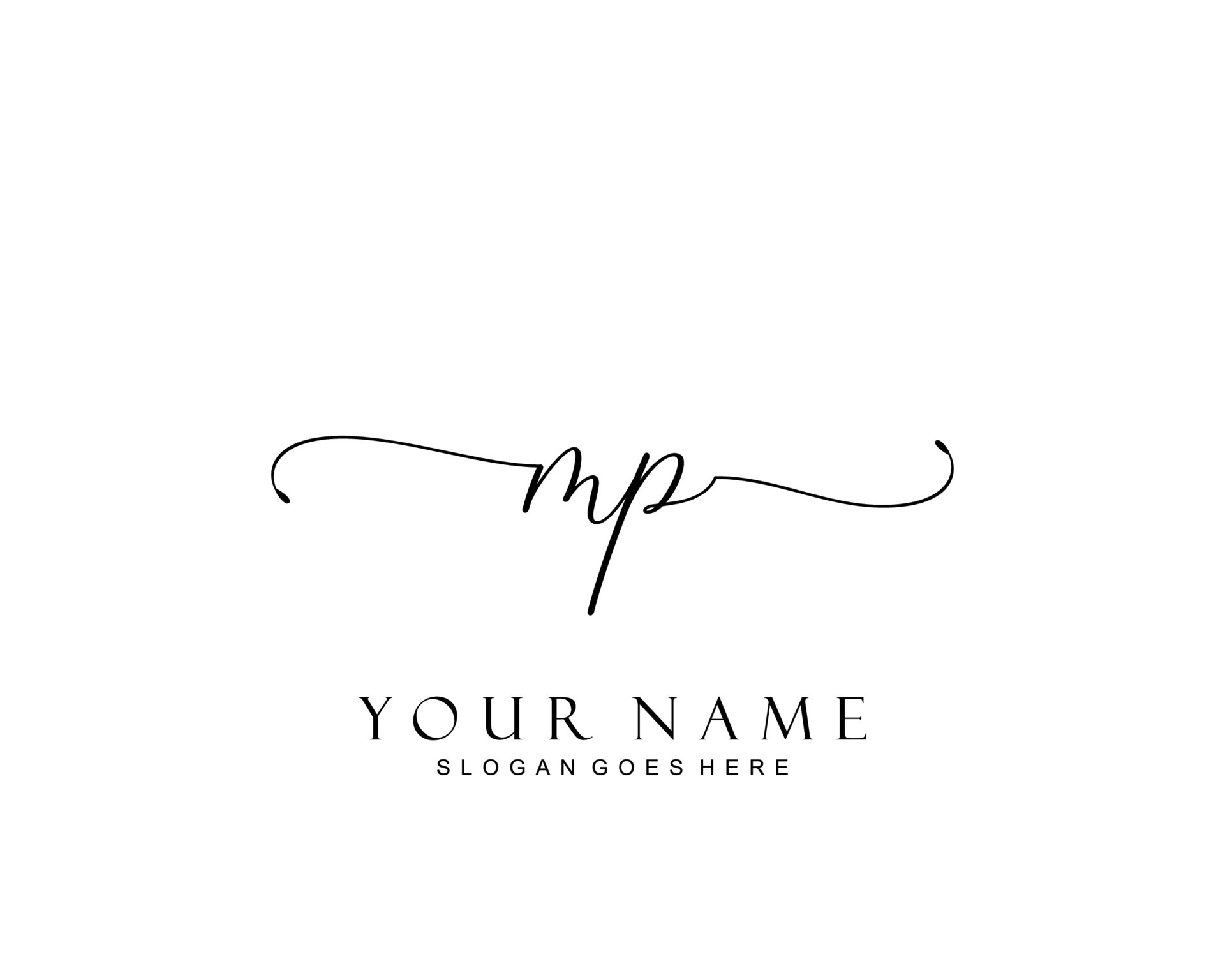 Wedding Monogram PM  Branding & Logo Templates ~ Creative Market