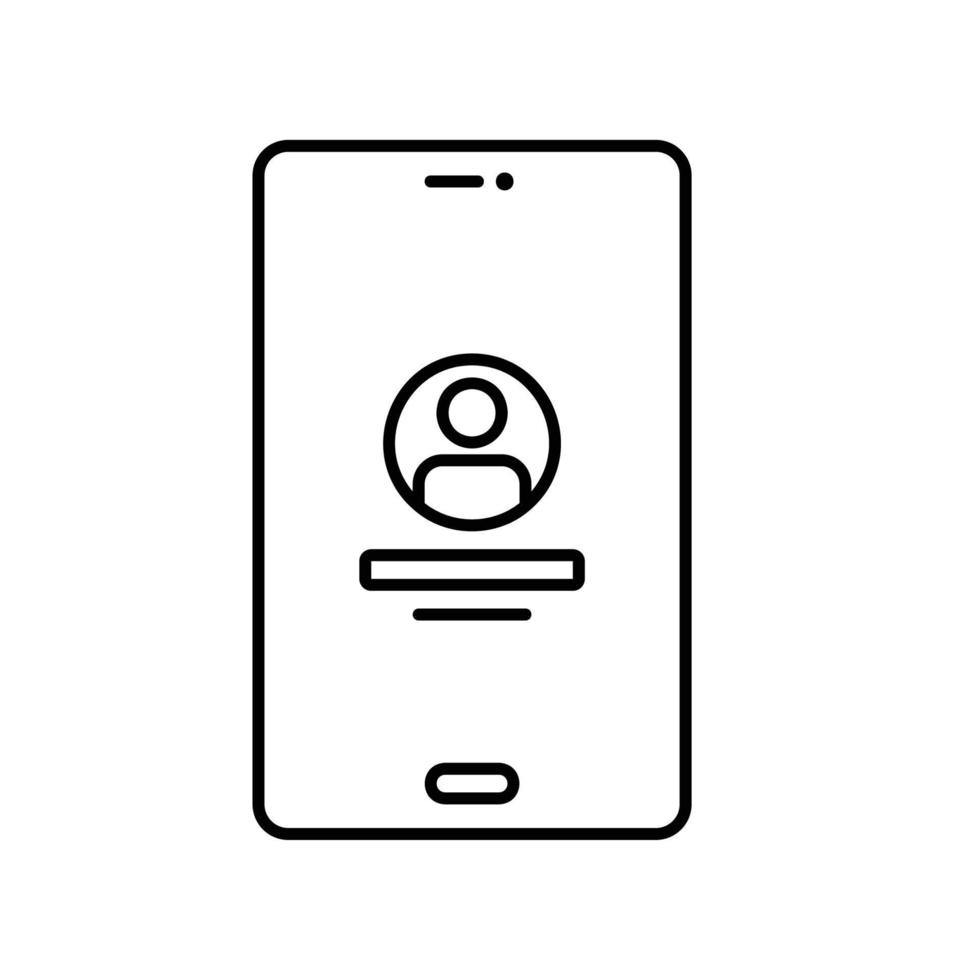 Mobile smartphone user security login icon vector