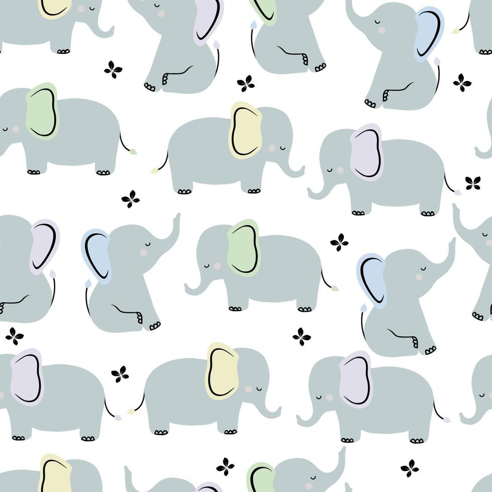 Baby Blue Elephant Wrapping Paper