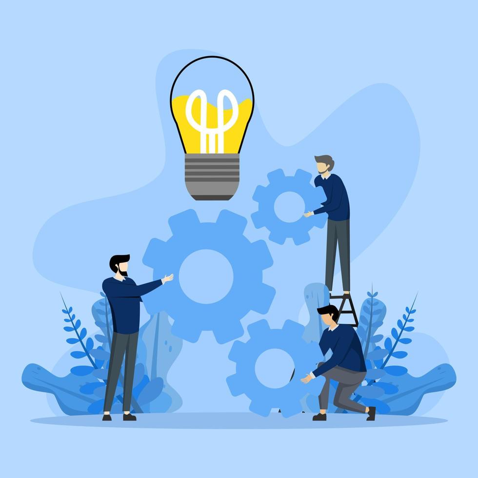 teamwork among employees in the company, which allows the business to develop well because employees are creative and create ideas, diligent, have modern technology in the organization vector