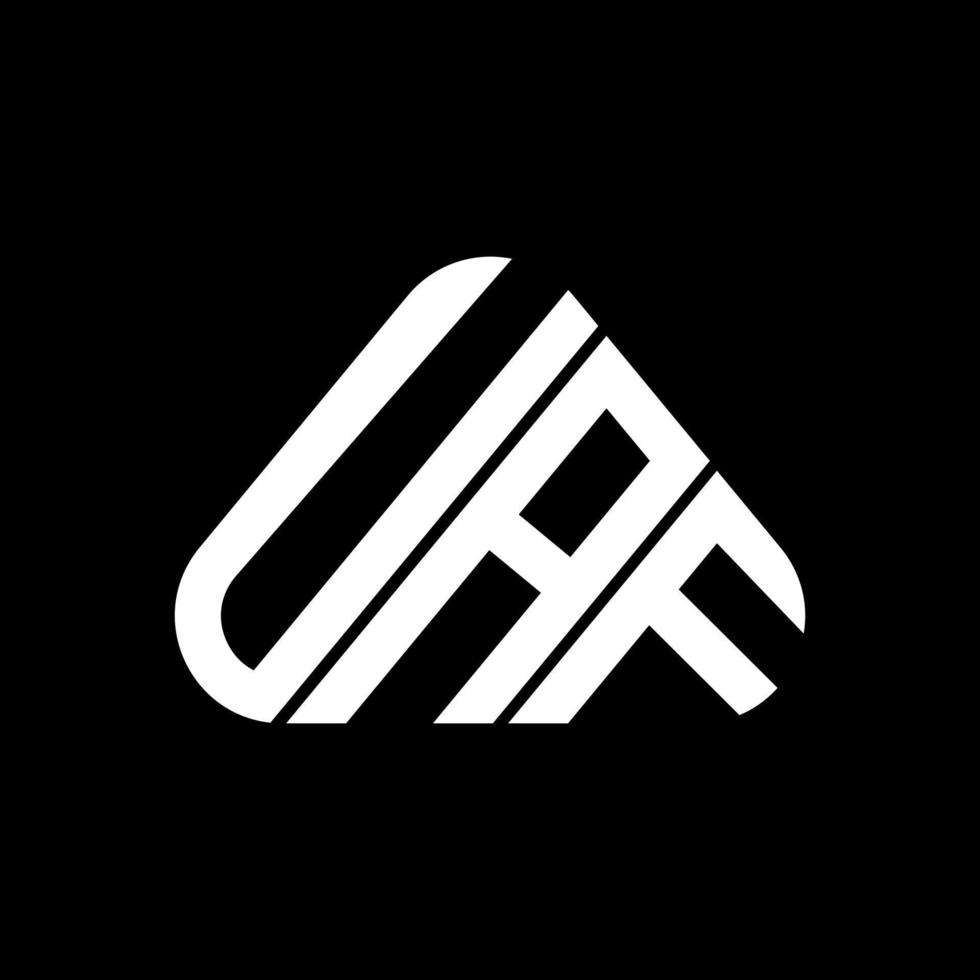 diseño creativo del logotipo de la letra uaf con gráfico vectorial, logotipo simple y moderno de la uaf. vector