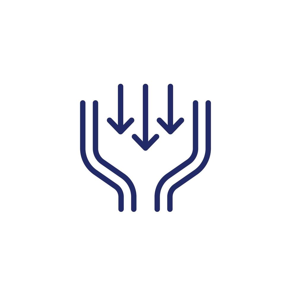 Bottleneck line icon on white vector