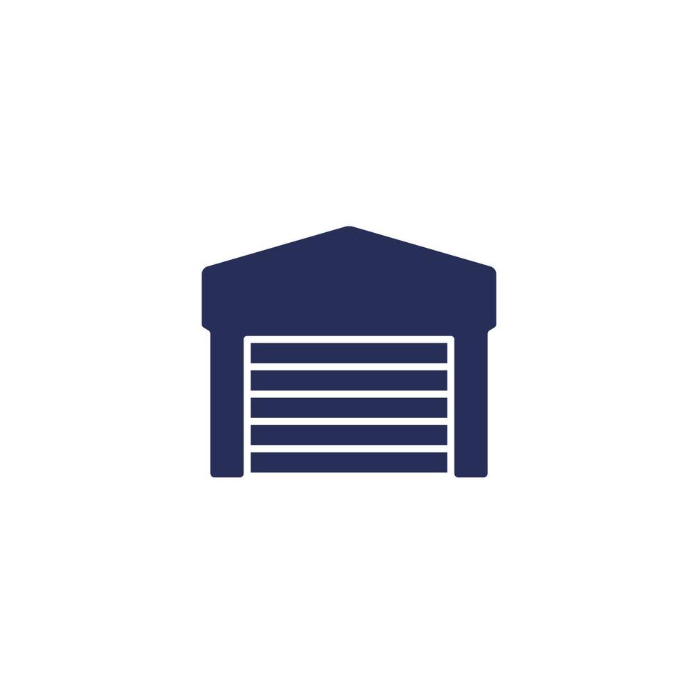Garage icon on white, vector