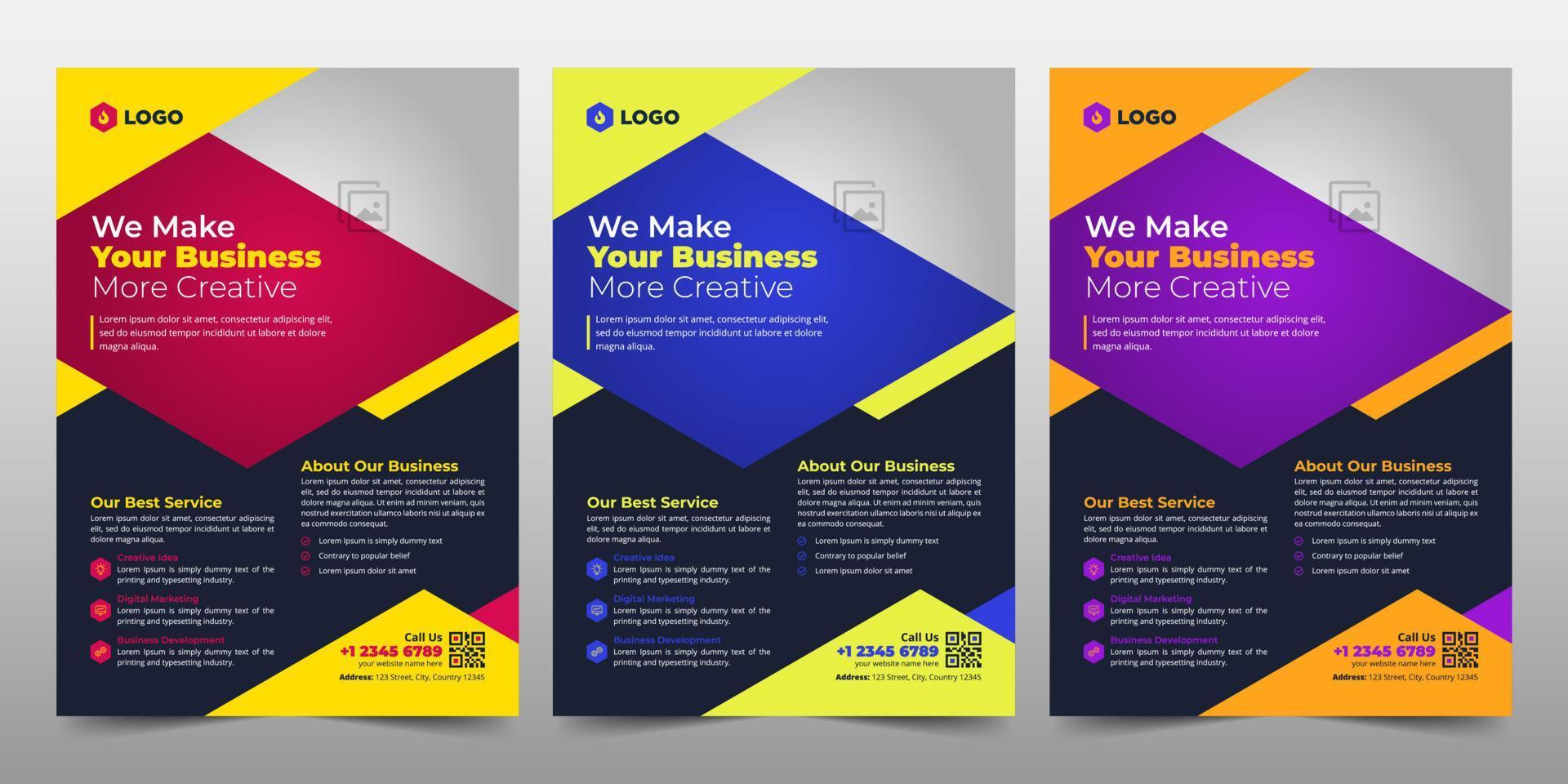 Creative Corporate Business Flyer Poster Brochure Template vector