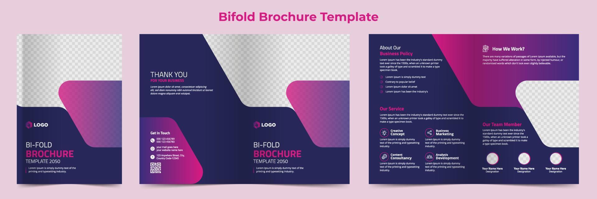 Creative Corporate Business Bifold Brochure Template Design, abstract business Bifold brochure, vector brochure template design. Brochure design, cover, annual report, poster, Bifold flyer