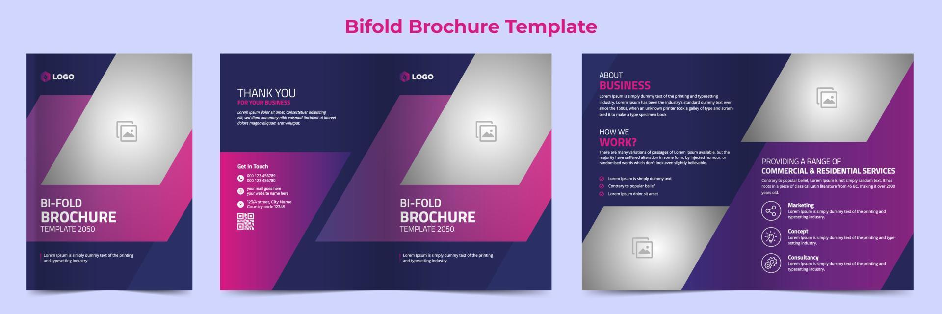 Creative Corporate Business Bifold Brochure Template Design, abstract business Bifold brochure, vector brochure template design. Brochure design, cover, annual report, poster, Bifold flyer