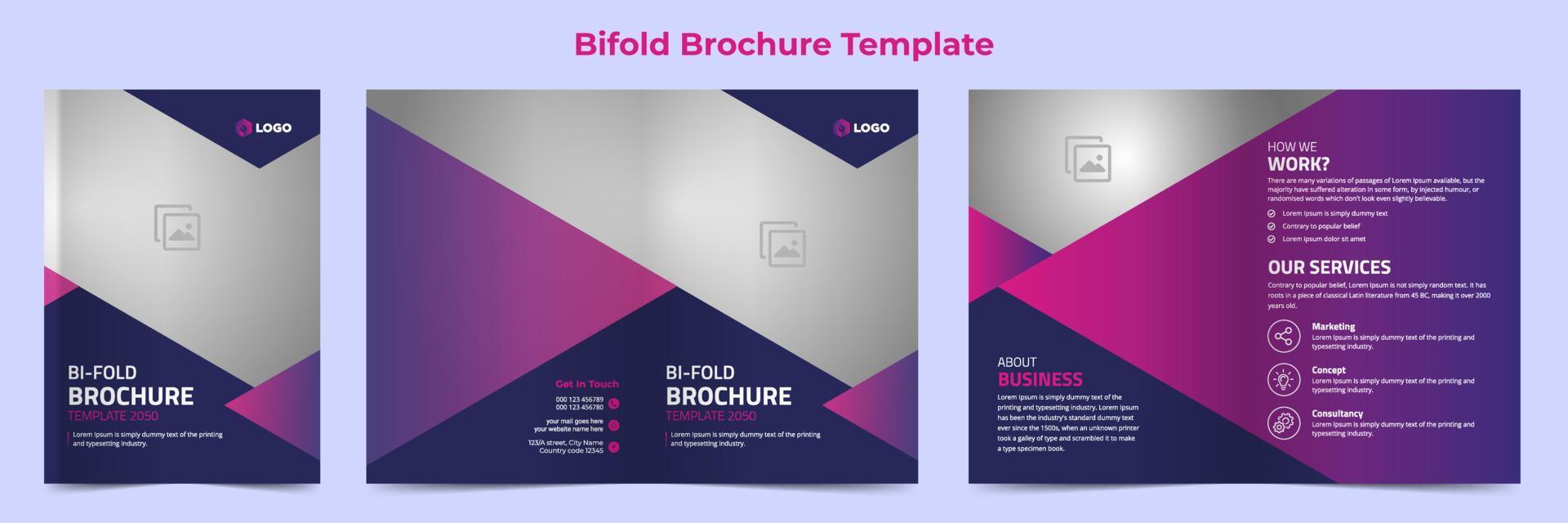 Creative Corporate Business Bifold Brochure Template Design, abstract business Bifold brochure, vector brochure template design. Brochure design, cover, annual report, poster, Bifold flyer