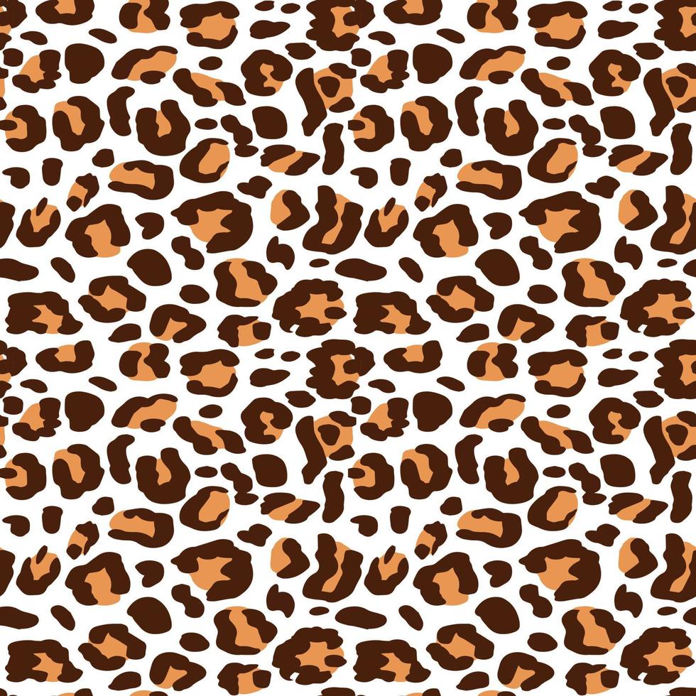Leopard print vector seamless. Fashionable background for fabric, paper, clothes. Animal pattern.