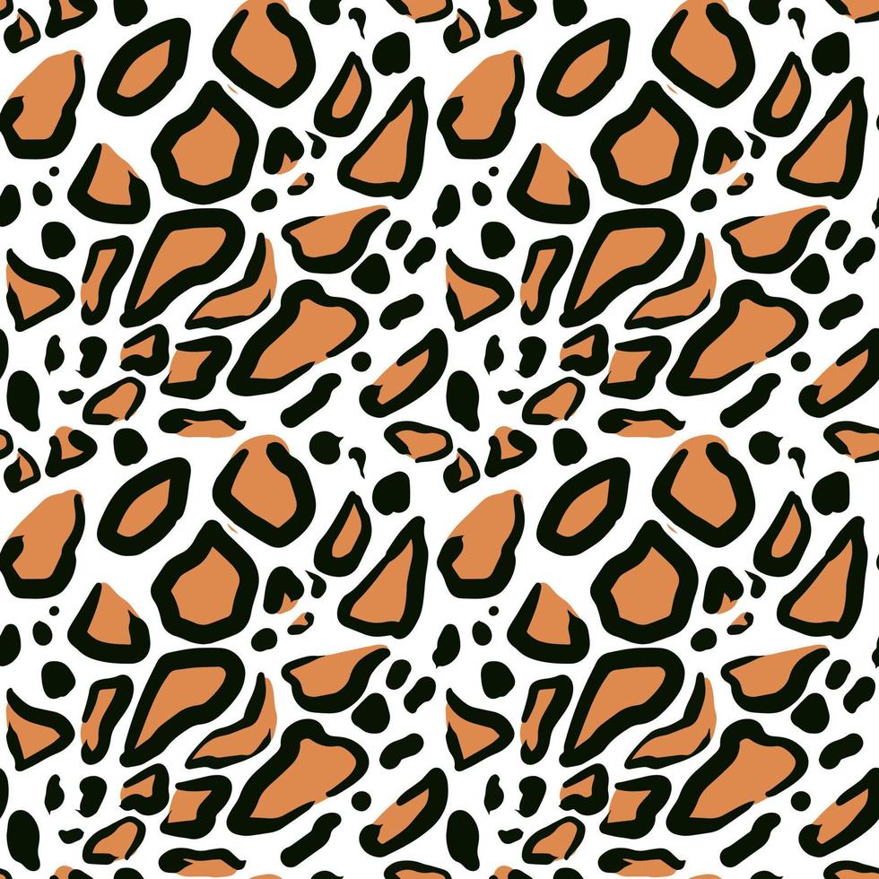 Animal skin leopard seamless pattern design. Jaguar, leopard, cheetah, panther fur. vector