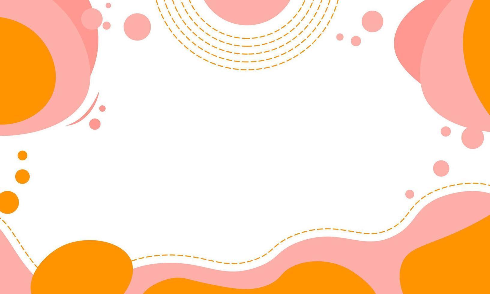 banner de plantilla colorido con color rosa y naranja. diseño con forma líquida. vector