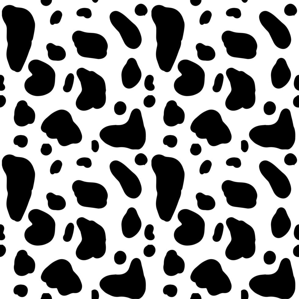 patrón de piel y piel de vaca dálmata en blanco y negro sin costuras. eps10 vectoriales vector