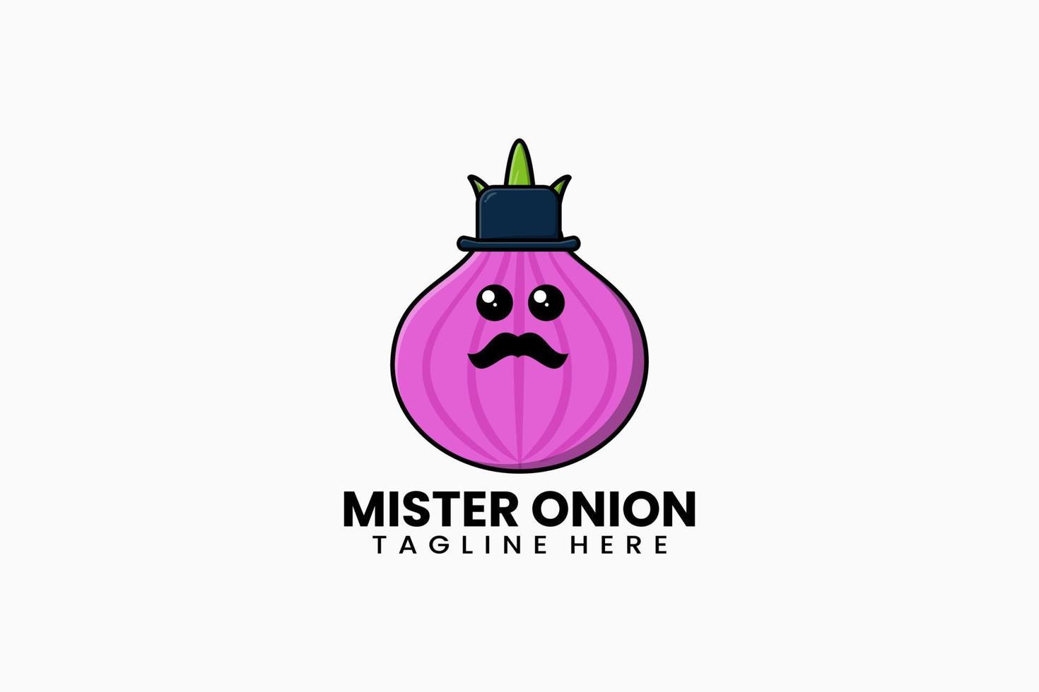 Flat modern template mister onion logo vector