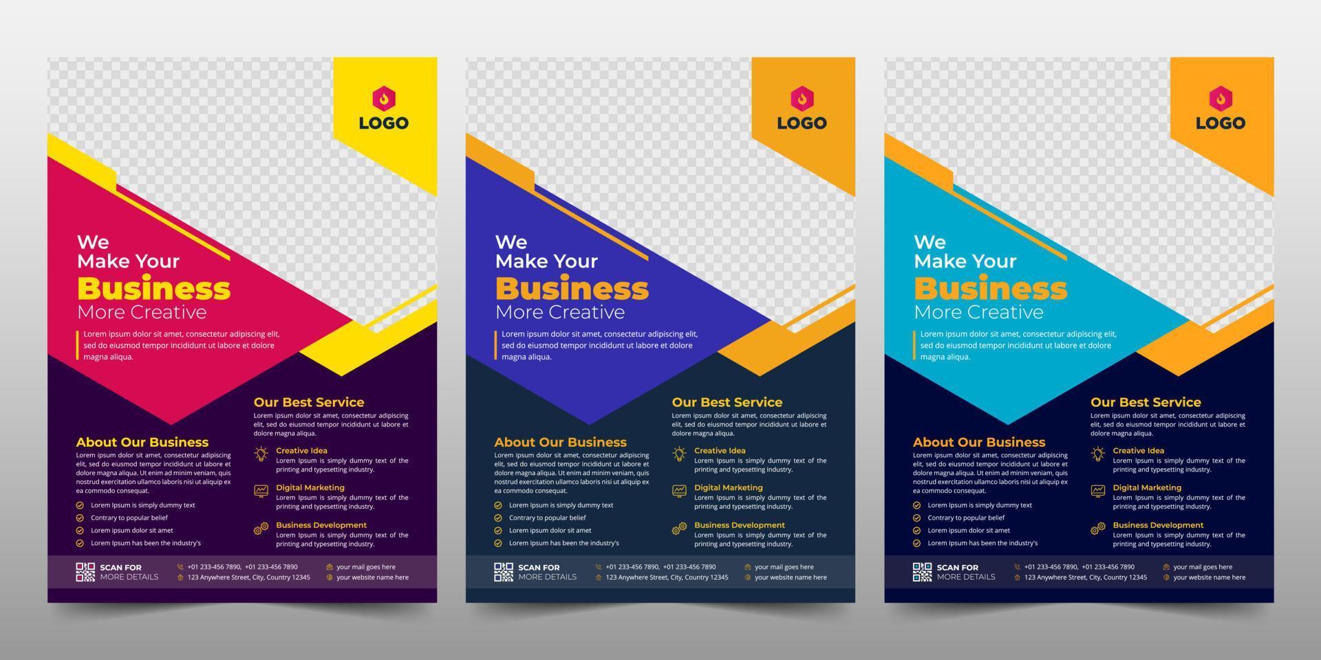 Creative Corporate Business Flyer Poster Brochure Template vector