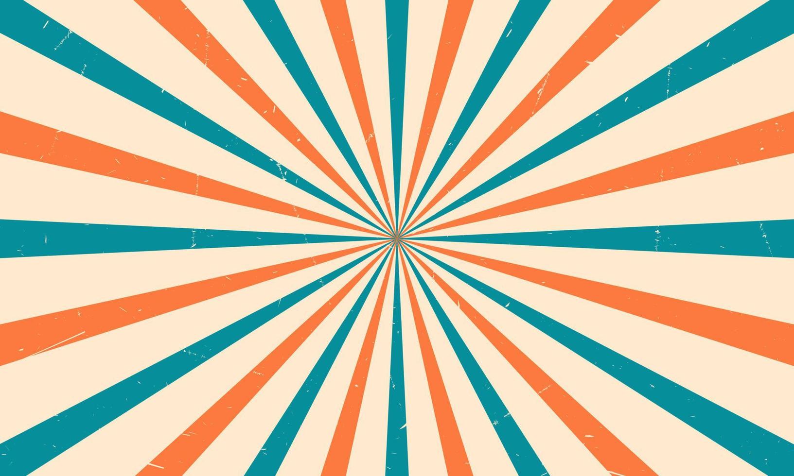 Orange and blue vintage background with lines vector