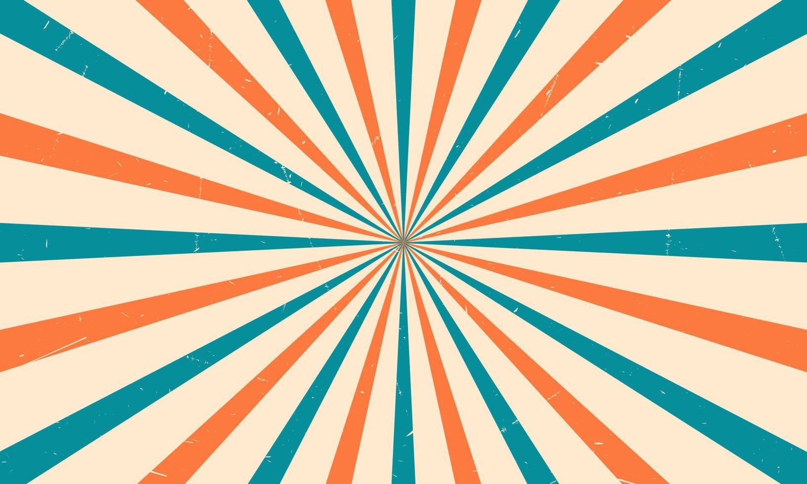 Orange and blue vintage background with lines vector